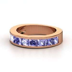  Chloe Band, 14K Rose Gold Ring with Tanzanite Jewelry
