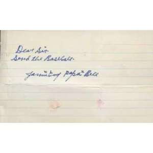 James Cool Papa Bell Hand Signed Index Card~hof~psa Dna   MLB Cut 