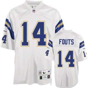 Dan Fouts Throwback Jersey Reebok 1970 San Diego Chargers #14 White 