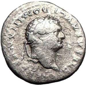  DOMITIAN 77AD Rare Ancient Silver Roman Coin SALUS Health 