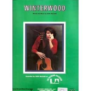  Sheet Music Winterwood Don McLean 175 