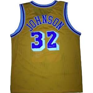  Magic Johnson and Earvin Magic Johnson Autographed Jersey 