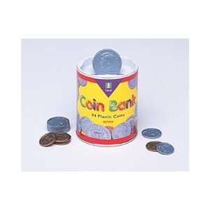  FRANK SCHAFFER PUBLICATIONS COIN BANK WITH PLASTIC COINS 