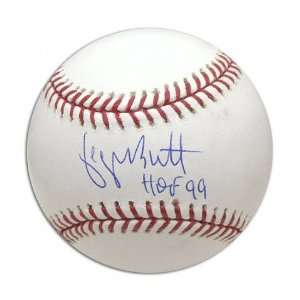 George Brett Autographed Baseball  Details Hall of Fame 1999 