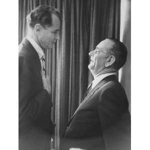  Sen. Lyndon Johnson Talking to Sen. George A. Smathers 