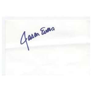 JASON EVERS Signed Index Card In Person