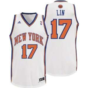 Jeremy Lin Jersey adidas Revolution 30 White Replica #17 New York 