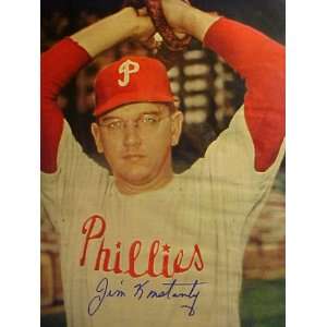 Jim Konstanty Philadelphia Phillies Autographed 11 x 14 Professionally 