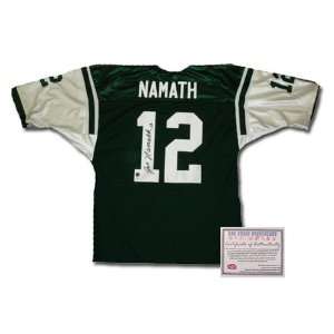 Joe Namath New York Jets NFL Hand Signed Authentic Style Home Green 