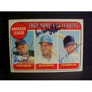 Frank Howard, Willie Horton & Ken Harrelson 1968 AL HR Leaders #5 1969 