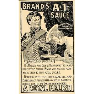   Ad Brands A1 Sauce Steak King George IV Hartford   Original Print Ad