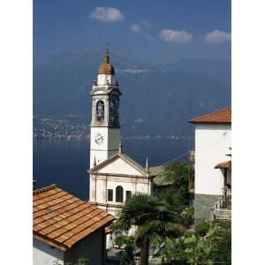  Bell Tower of Church, Lake Como, Italian Lakes, Italy 