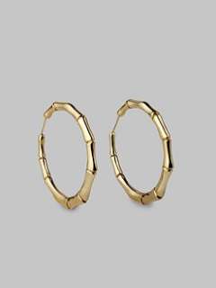 Gucci   18K Yellow Gold Bamboo Earrings/2¼