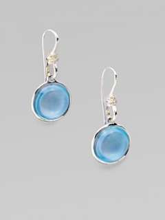 Ippolita   Diamond Accented Blue Topaz Sterling Silver Earrings