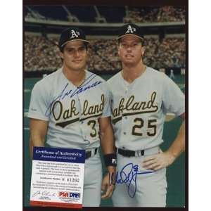 Mark McGwire Autographed Picture   Jose Canseco As PSA   Autographed 