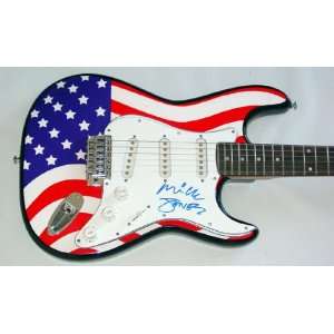  The Clash Mick Jones Autographed Signed USA Flag Guitar 