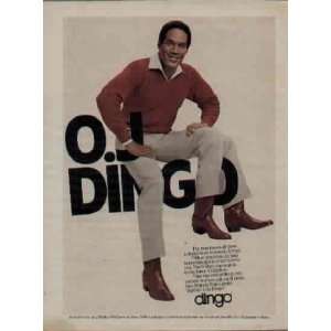  O.J. SIMPSON Dingo Boots  1981 Acme Boot Co. Ad 