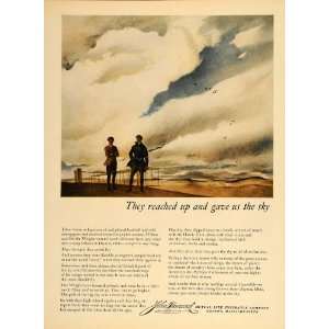   Ad John Hancock Insurance Wilbur Orville Wright   Original Print Ad