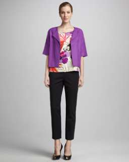 kate spade new york arielle pocket detail top, cropped micah jacket 