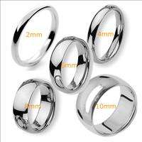 Custom Engraved Domed Titanium Ring Wedding Band sz3 18  