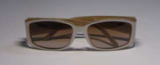 NEW ESCADA SES 064 PEARL/GOLD SPARKLES FRAME BROWN LENS SUNGLASSES 