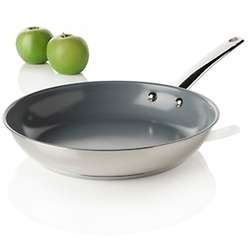 GREENPAN STAINLES STEEL EVERYDAY 10 OPEN FRYPAN  