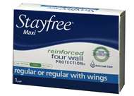 Stayfree® Maxis #4 Pad Wings 250ct Vending Machine Pack  