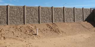 BROWN GRANITE Rockwall Fence Simulated Stone Fencing  