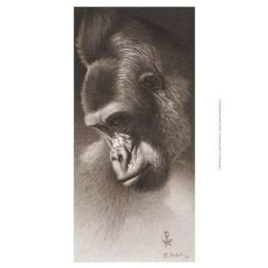  Robert L. Caldwell   Silver Back, The Gorilla Canvas
