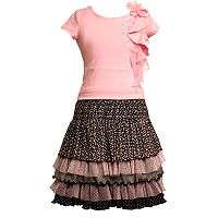 Ruffled Top and Tiered Skirt Set   Girls Plus by Bonnie Jean