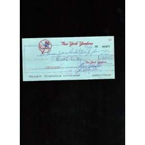 Ron Guidry signed autographed Yankees Payroll Check   MLB Cut 