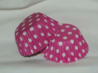 100 PINK Spotty Mini Muffin Cup Cake Paper Cases Liners  