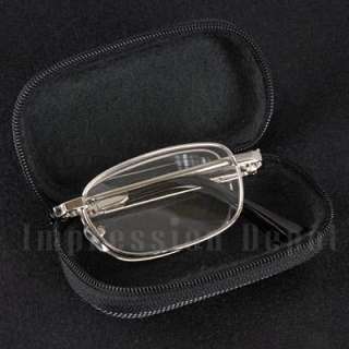 Anti Fatigue Folding Reading Glasses & Hard Zipper Case  