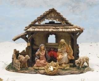 Fontanini Lighted 5 PC Nativity Set with Stable  