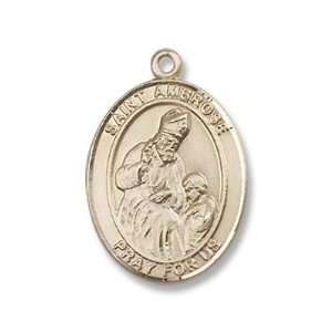  14K Gold St. Ambrose Medal Jewelry
