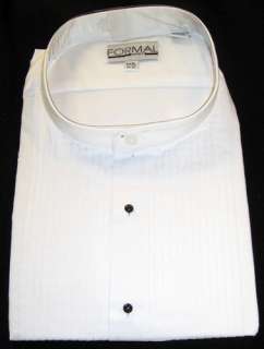 New Mens White Formal Mart Tuxedo Shirt