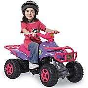Kids 6v Power Ride On Girls Quad ATV wheels Purple Pink 4 Wheeler 