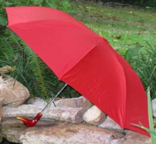 Red Auto Open Folding Duck Head Handle Umbrella DHP  