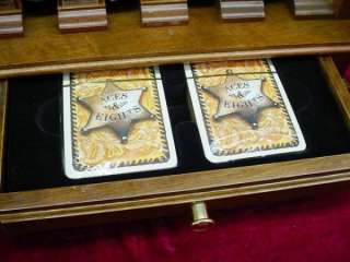 NEW Franklin Mint ACES & EIGHTS WESTERN POKER SET Card Game CHIPS 