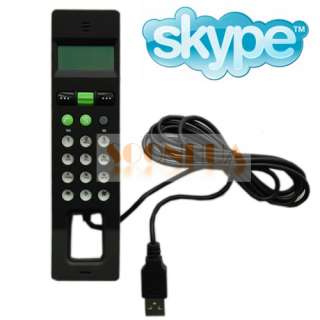 USB LCD Skype Internet VoIP Phone Telephone Black  