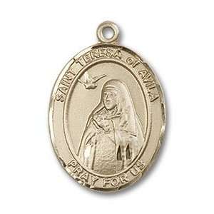 St. Teresa of Avila Medium 14kt Gold Medal Jewelry