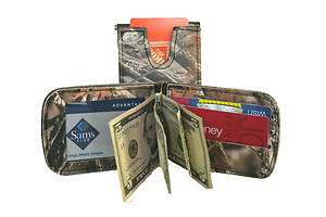 Lost Camo Leather Mathews Front Pocket Wallet, Money Clip, Credit Card 