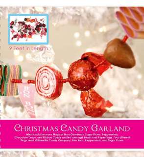   CANDY GARLAND 9 Feet Glitterville NEW IN BOX Sparkling Fun  