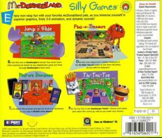 McDonaldland Silly Games PC CD classic kids board games  