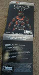 halo reach mark 5v armor code only at gamestop  