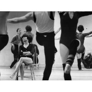  Choreographer Twyla Tharp Observing Rehearsal of American 