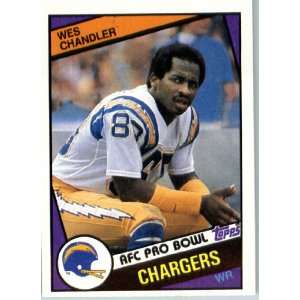  1984 Topps # 178 Wes Chandler San Diego Chargers Football 