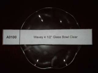 Glass Bowl Wavey 4 1/2 Glass Tart Warmer 13 Colors  