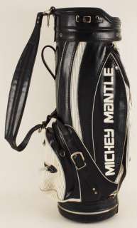 Mickey Mantles Personal Leather Golf Bag Yankees Gift  