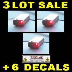 LOT FAKE CAR GPS TRACKER ALARMS RED LEDS+WARNING DECALS  